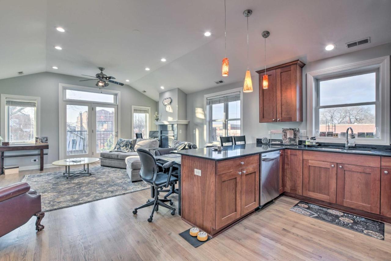 Chicago Condo With Balcony Walk To Cta Stations! Exterior foto